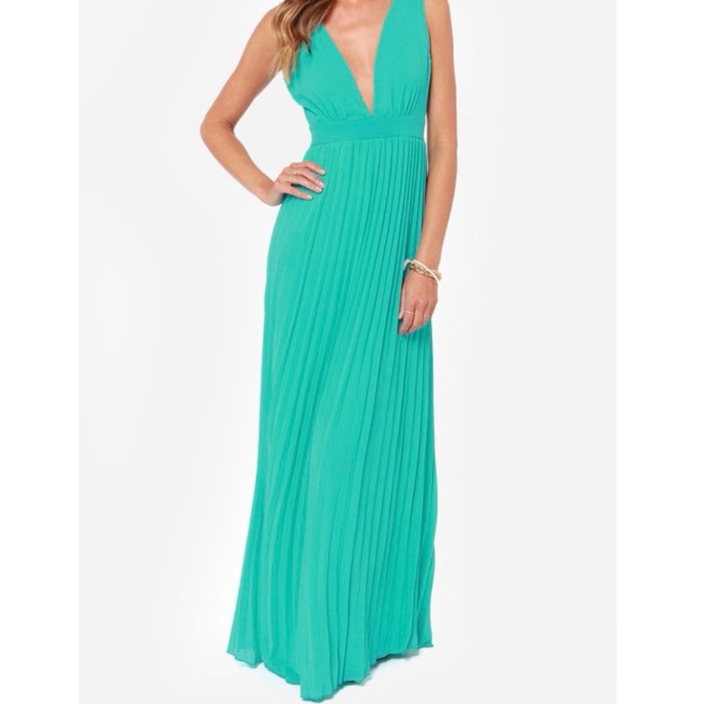 *SALE* Lulu's Ciao Bella Aqua Maxi Dress